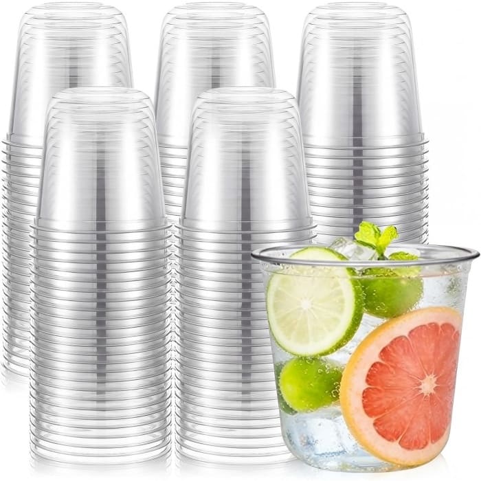 10 oz Round Bottom Small Plastic Cups With Lids